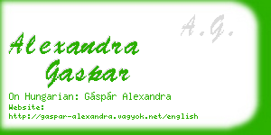 alexandra gaspar business card